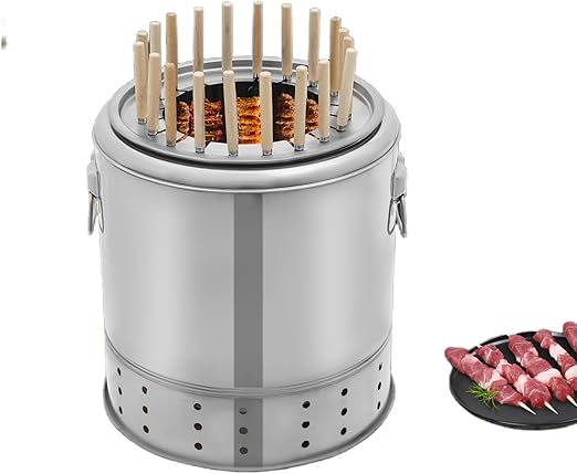 🔥 Smokeless Hanging Charcoal Grill 🍖🌳 Perfect Outdoor BBQ 🎉