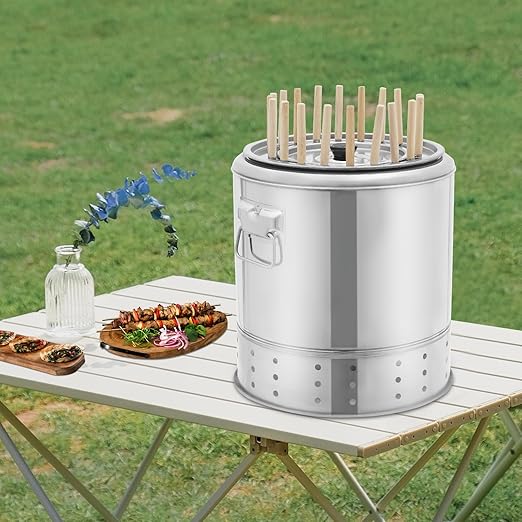 🔥 Smokeless Hanging Charcoal Grill 🍖🌳 Perfect Outdoor BBQ 🎉