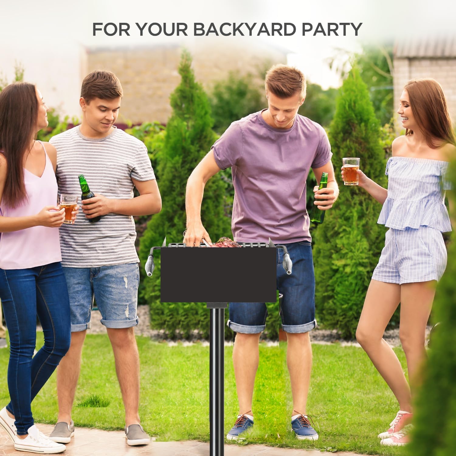 🔥 Heavy-Duty Charcoal BBQ Grill 🍖🌳 Perfect for Outdoors 🎉