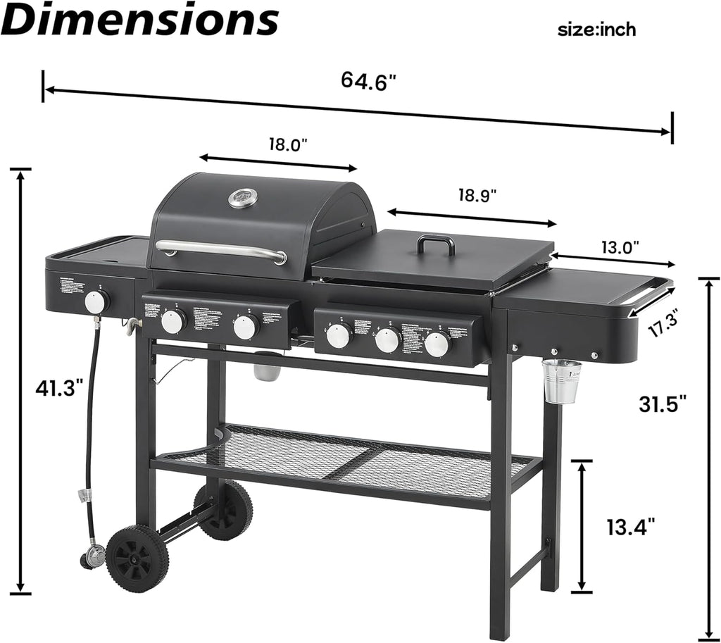 🔥 Backyard 5-Burner Grill 🍖