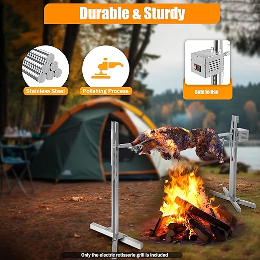 🔥 Electric Rotisserie Grill 🍗✨ Perfect Backyard BBQ 🎉