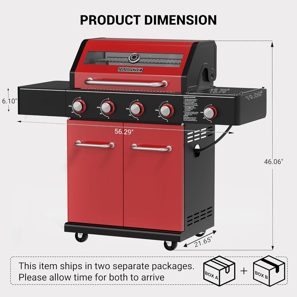 🔥🍔 4-Burner BBQ Grill ✨🌿