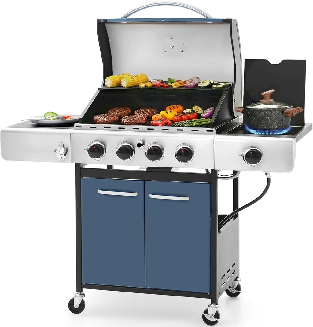 🔥 Backyard Grill Master 🍔✨ 4-Burner BBQ Station 🌞🔥