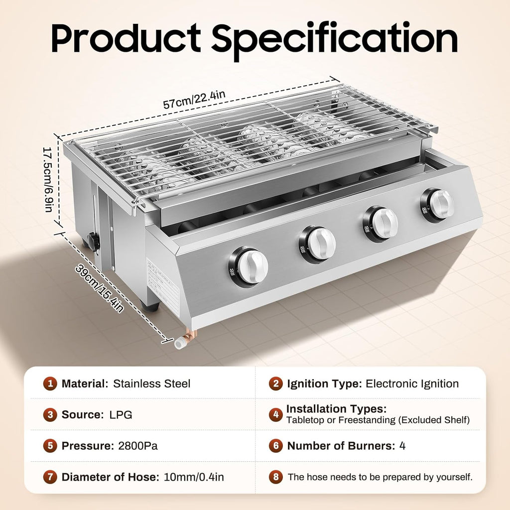 🔥 Portable Gas Griddle 🍔✨ Backyard Feast Station 🌞🍳