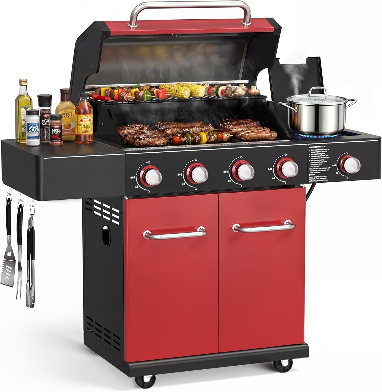 🔥🍔 4-Burner BBQ Grill ✨🌿