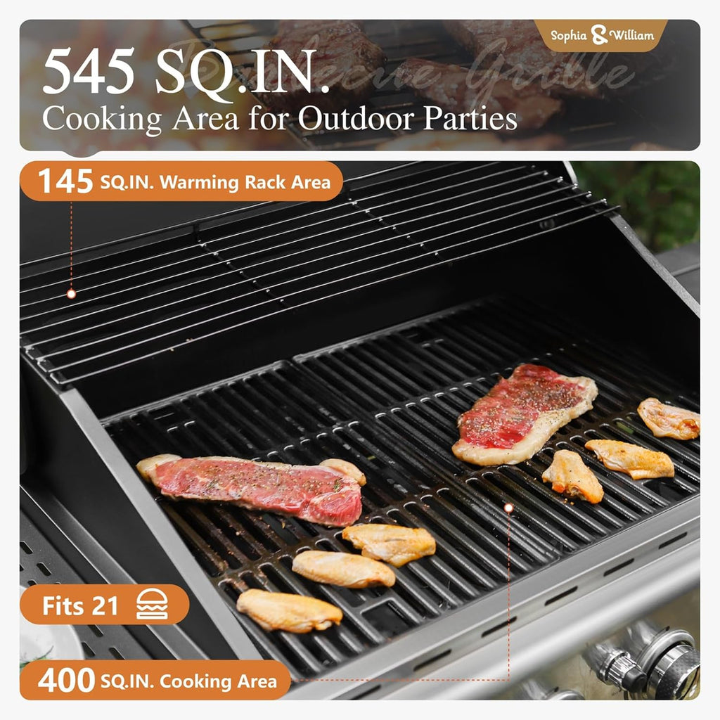 🔥 Backyard Grill Master 🍔✨ 4-Burner BBQ Station 🌞🔥