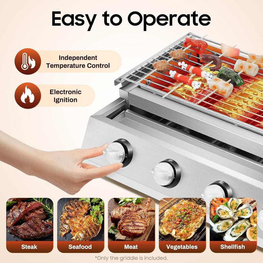 🔥 Portable Gas Griddle 🍔✨ Backyard Feast Station 🌞🍳