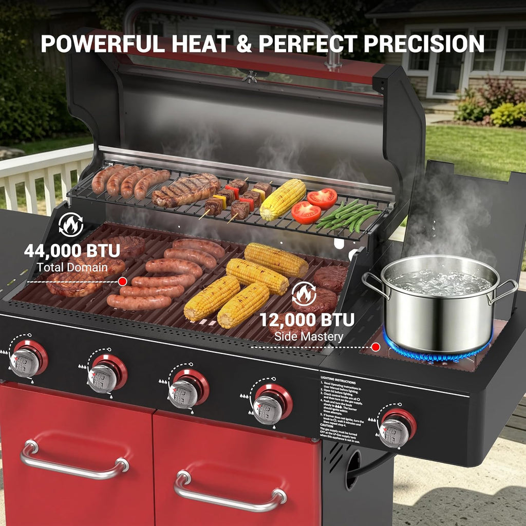 🔥🍔 4-Burner BBQ Grill ✨🌿
