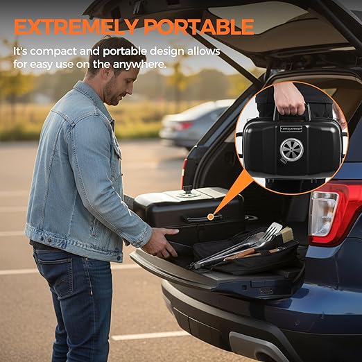 🔥🌲 CampFire Portable BBQ Grill 🍖✨🏕️