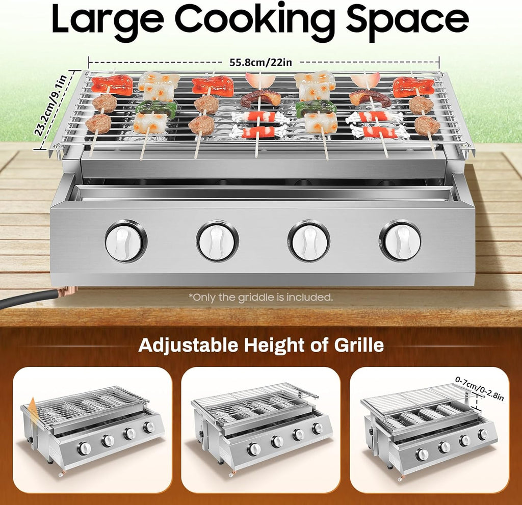 🔥 Portable Gas Griddle 🍔✨ Backyard Feast Station 🌞🍳