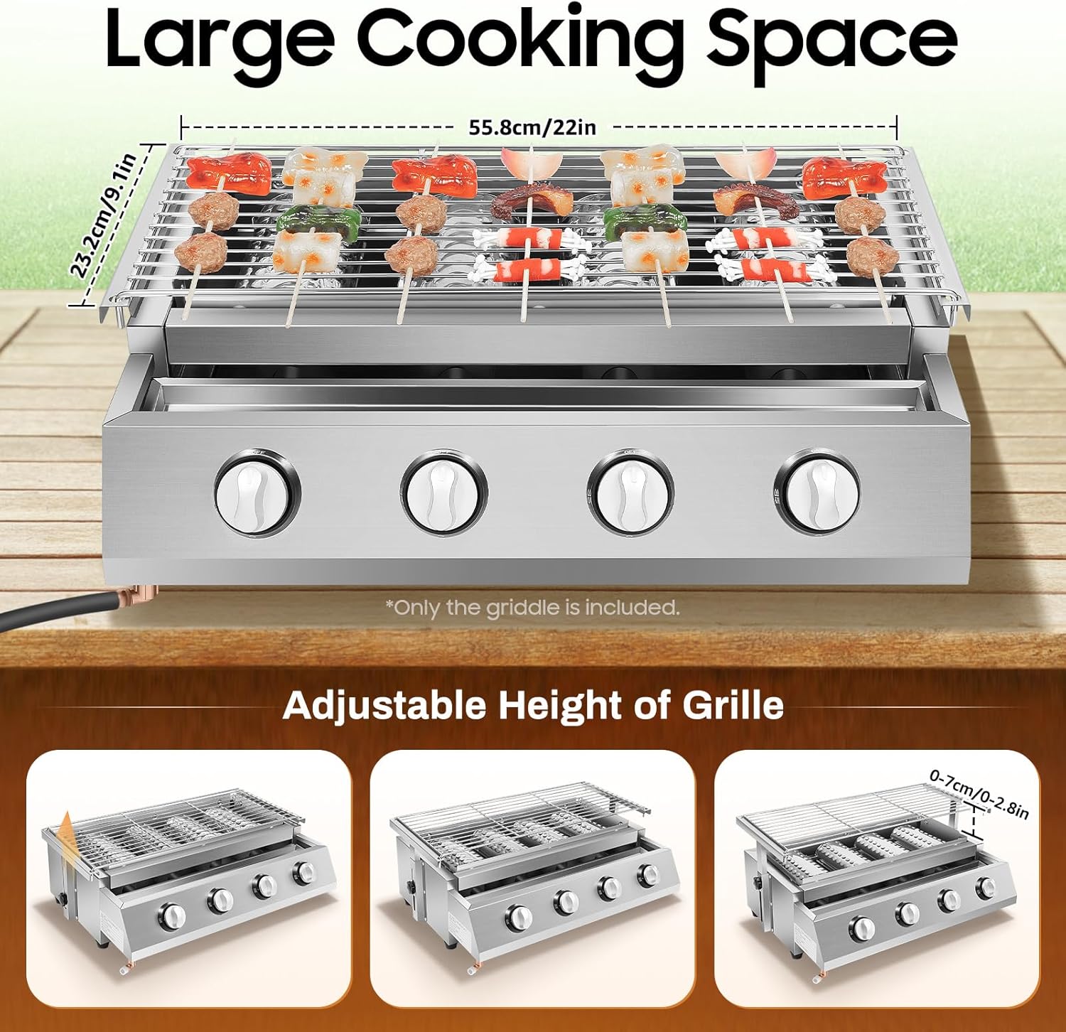 🔥 Portable Gas Griddle 🍔✨ Backyard Feast Station 🌞🍳