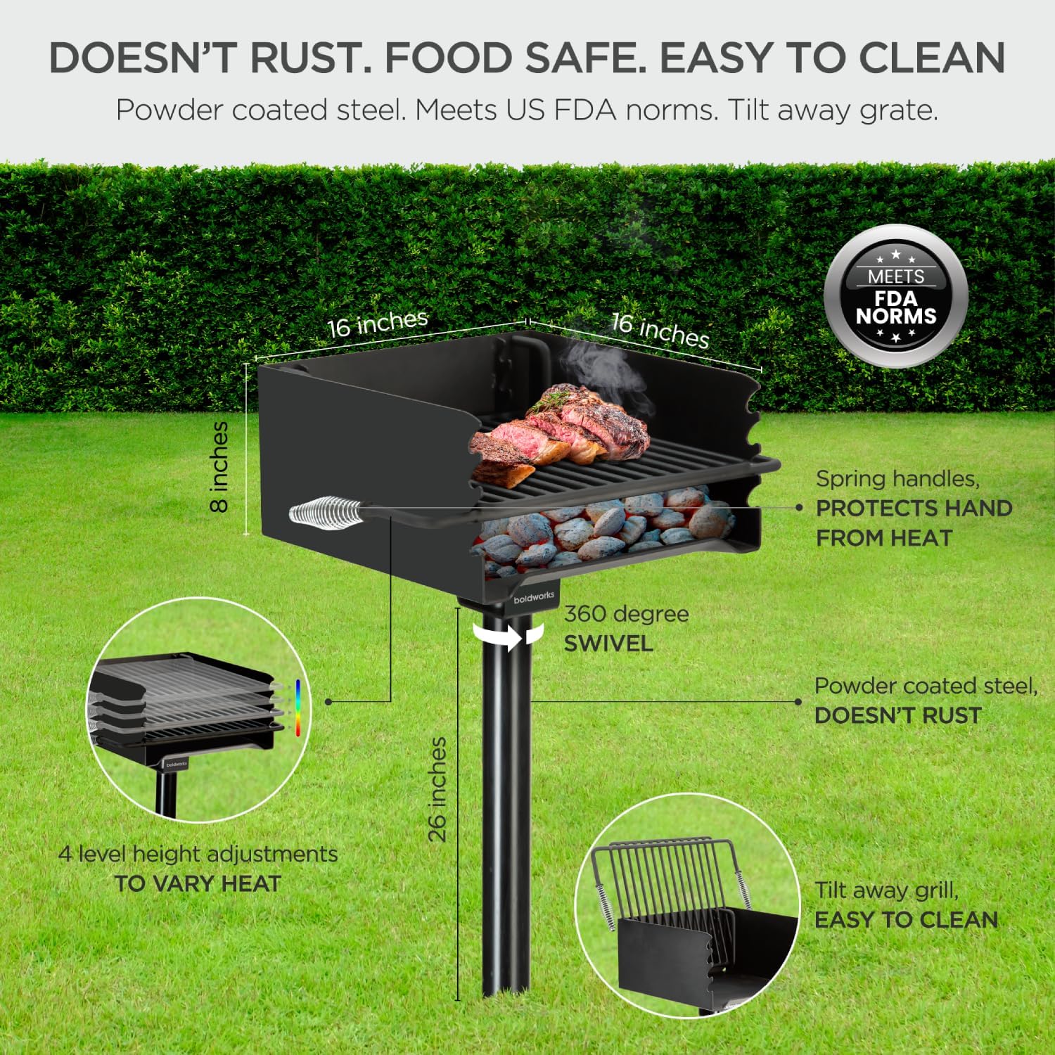 🔥 Heavy-Duty Charcoal BBQ Grill 🍖🌳 Perfect for Outdoors 🎉