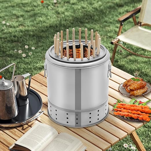 🔥 Smokeless Hanging Charcoal Grill 🍖🌳 Perfect Outdoor BBQ 🎉